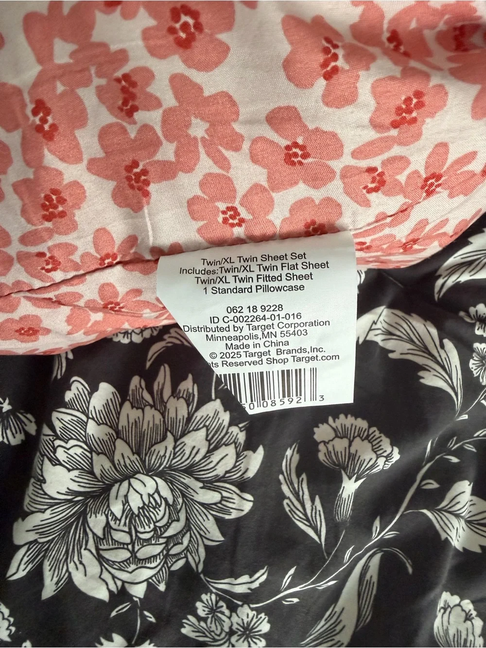 Target Peach Floral Twin/ Twin XL Fitted Sheet